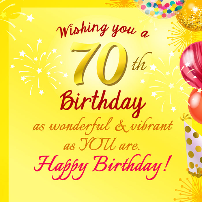 70th Birthday Card