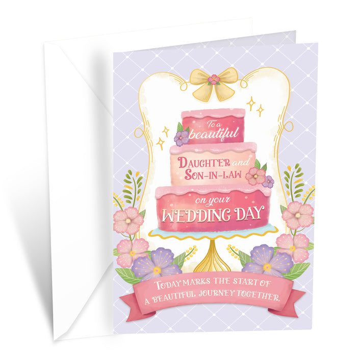 Daughter and Son In Law Wedding Card